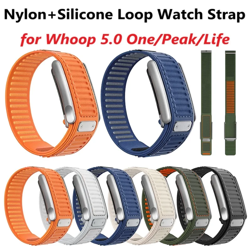 Sport Loop Velcro - حزام ساعة من النايلون والسيليكون لجهاز