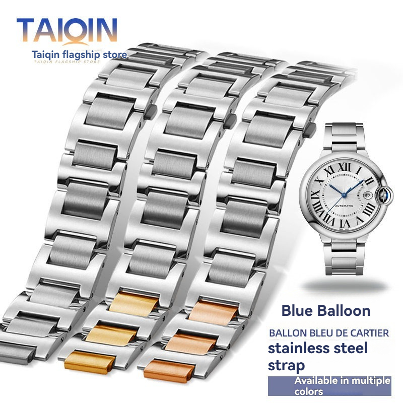Cartier Watch Ballon Bleu - حزام من الفولاذ المقاوم للصدأ بواجهة