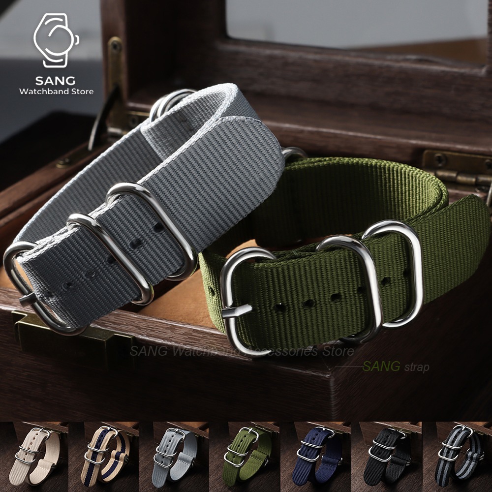 Nato Strap Nylon - حزام ساعة رياضي عسكري من النايلون