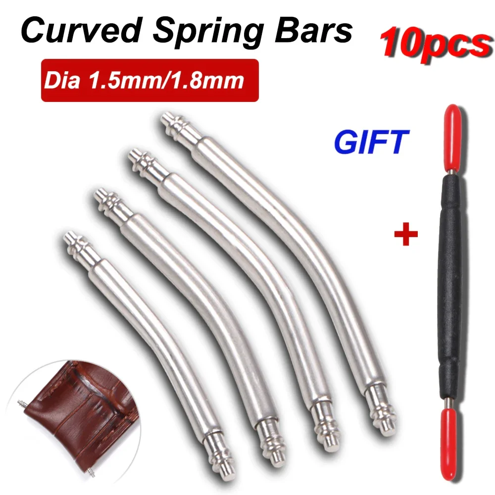 Spring Bar Tool Set - 10 قطعة نهاية منحنية الربيع بار