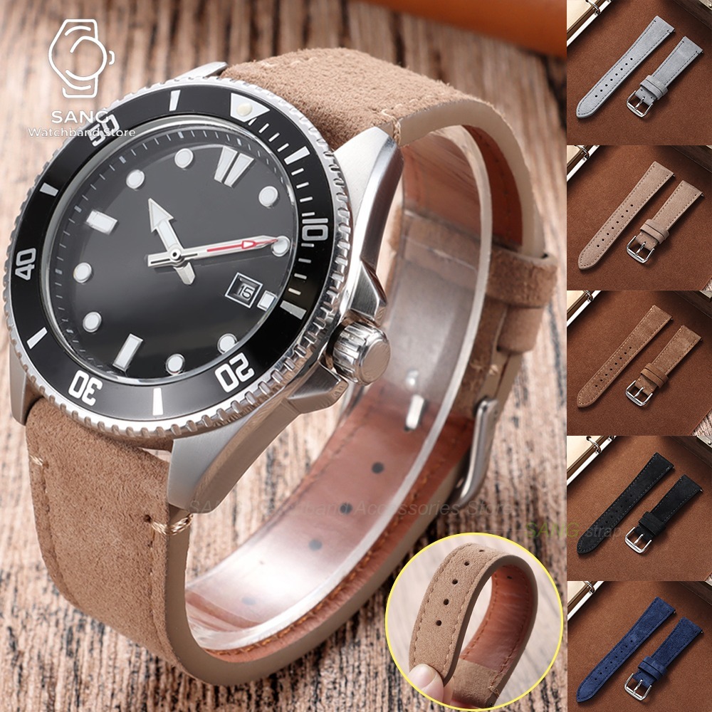Suede Strap Watch - أحزمة ساعات جلدية عتيقة للرجال والنساء