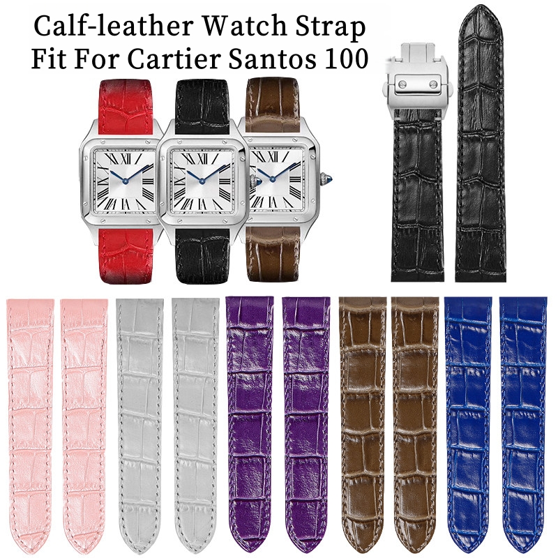 Cartier Watch Ballon Bleu - حزام ساعة من جلد البقر عالي