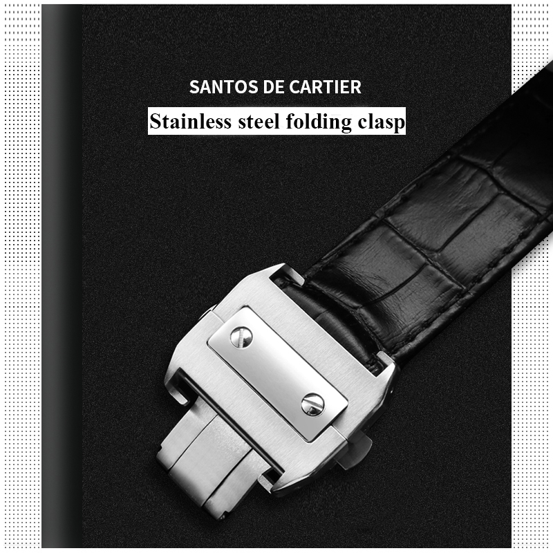عالية الجودة جلد البقر حزام سا - مراجعة Cartier Watch Santos وسعره