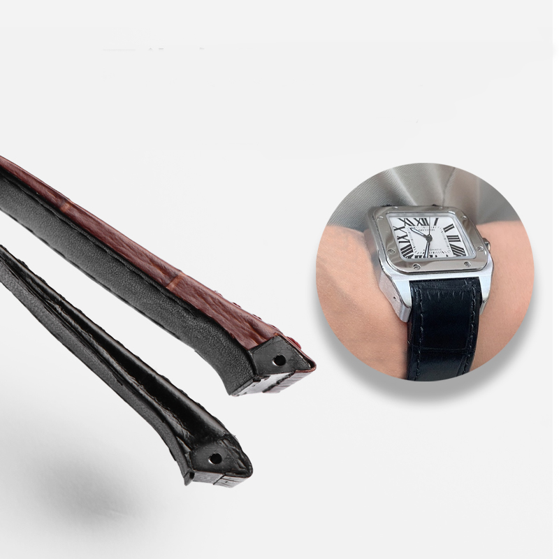 عالية الجودة جلد البقر حزام سا - مراجعة Cartier Watch Santos وسعره