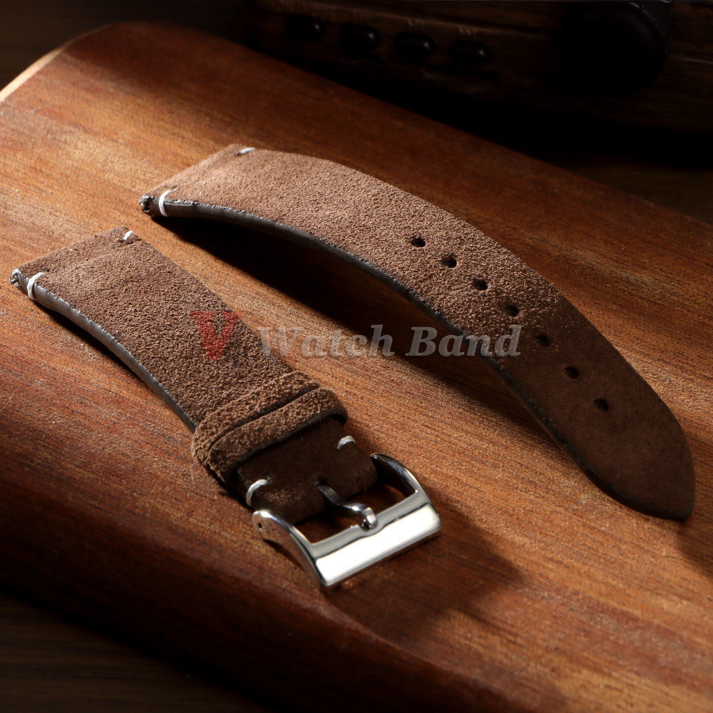 20 مللي متر 22 مللي متر جودة ع - مراجعة Suede Strap Watch وسعره