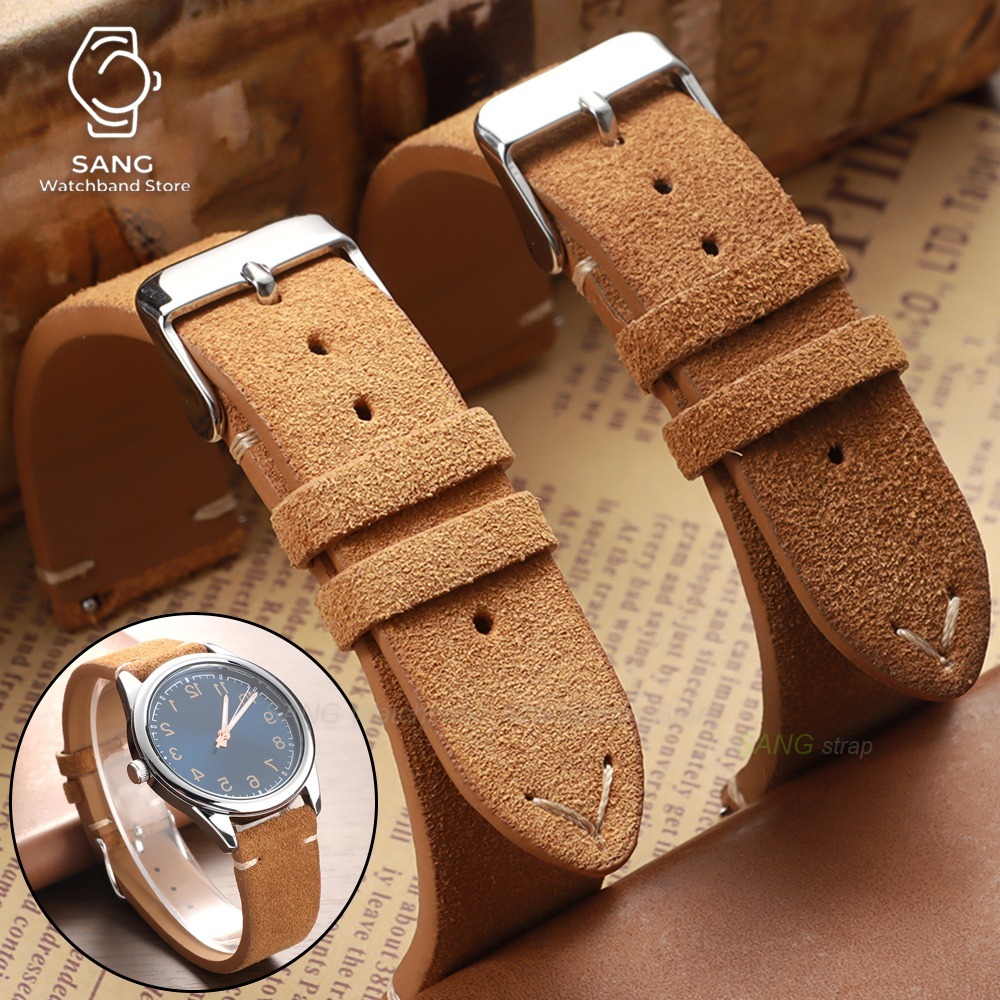 حزام ساعة من الجلد السويدي سري - مراجعة Suede Strap Watch وسعره