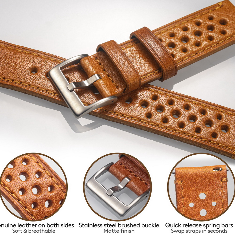Hemsut جلد البقر حزام (استيك)  - مراجعة Suede Strap Watch وسعره