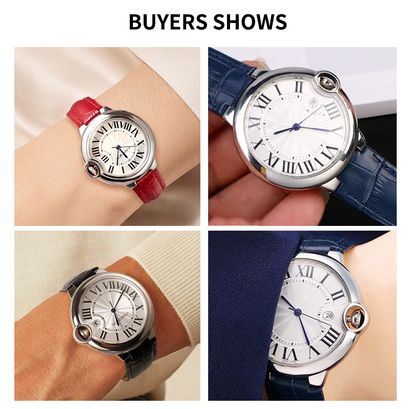 حزام ساعة من الجلد الطبيعي بعر - مراجعة Cartier Watch Ballon Bleu وسعره